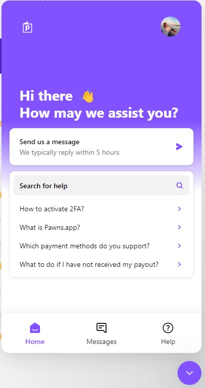 pawns app chat helpdesk